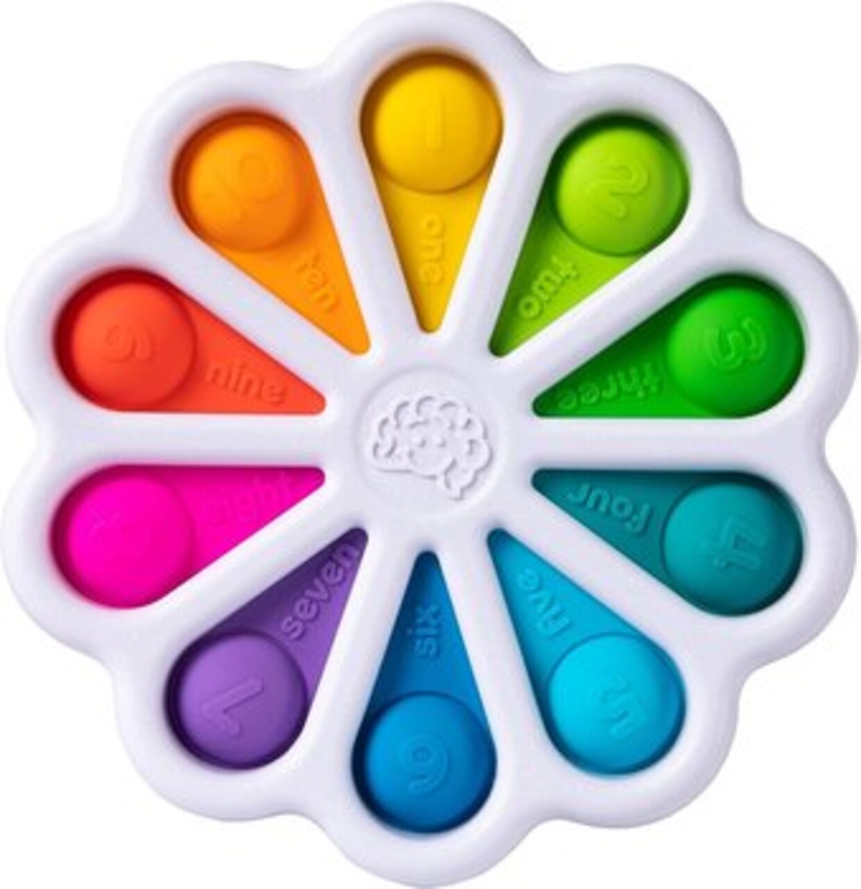 Fat Brain Toys Dimpl Digits, Number Learning Toy for Toddlers, Early Development, Educational, Push and Pop, Sensory Toy for Babies, Colourful Toy for Boys and Girls Aged 2 Years and Older